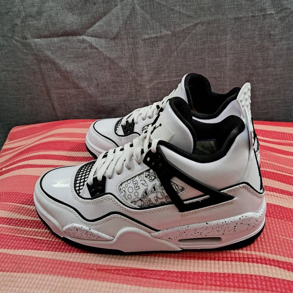 %Size 6.5Y - Nike Air Jordan 4 Retro (GS) 'DIY' Youth Shoes AJ24